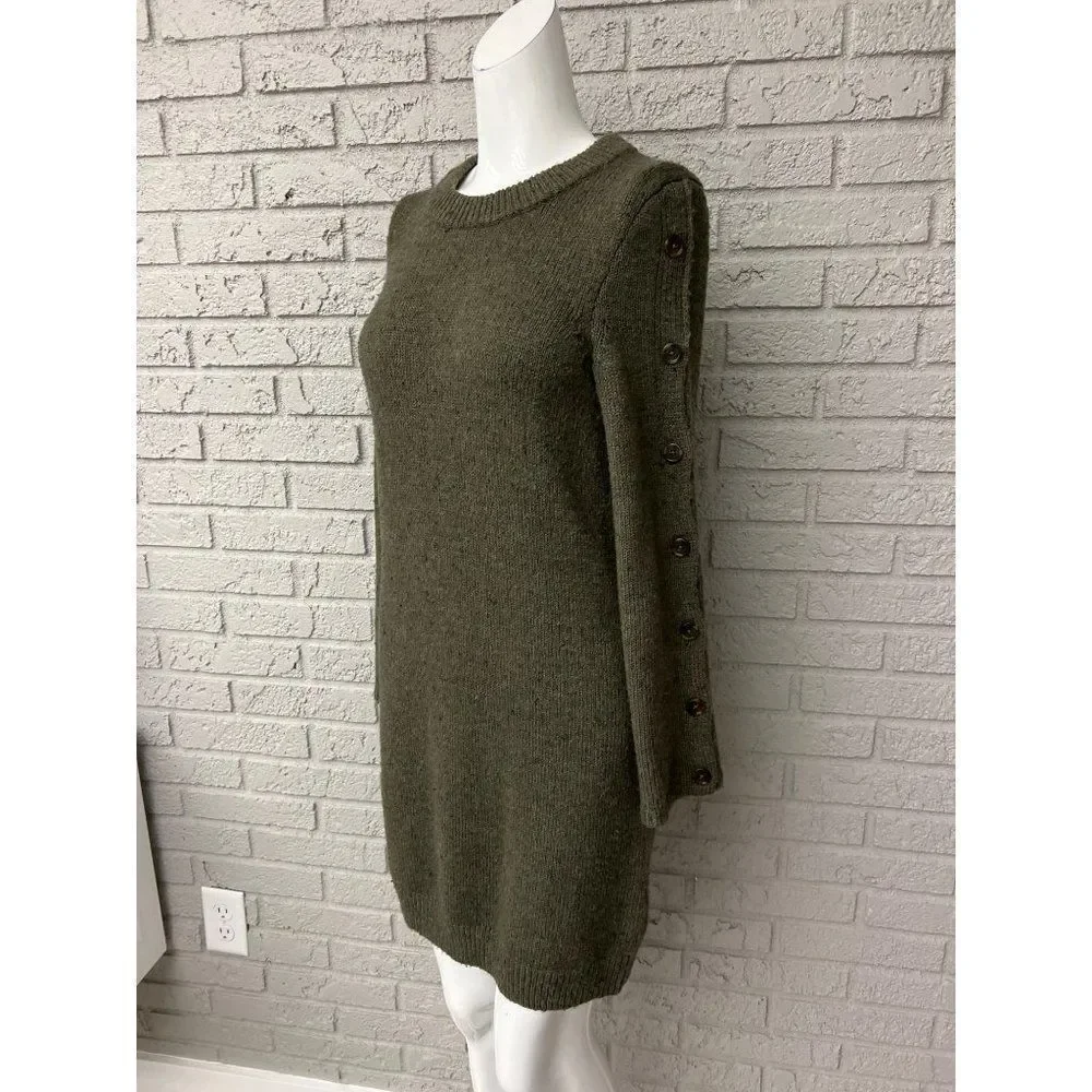 Madewell Donegal Button Sleeve Sweater Mini Dress Size XXS - Picture 5 of 11